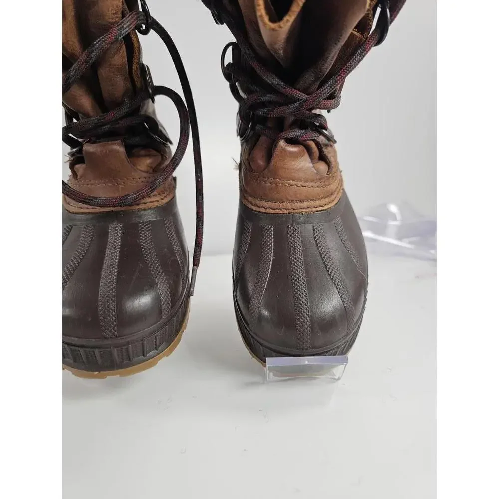 Sorel Winter Waterproof Leather and Rubber Boots with Fleece Lining